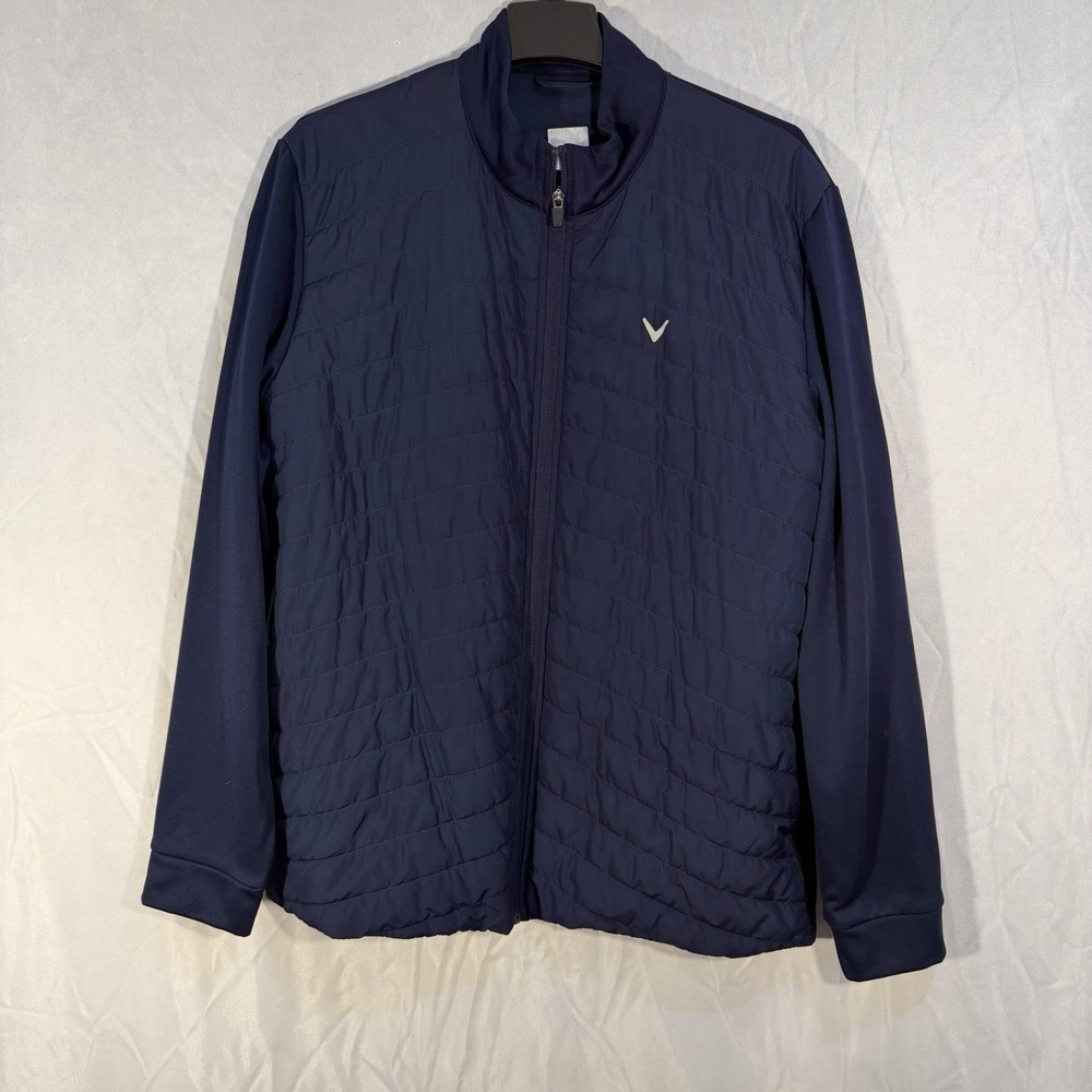 Callaway Mens Quilted Puffer Golf Jacket - Navy - size L